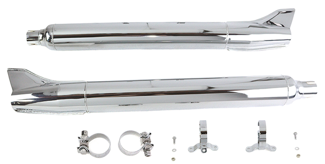 V-Twin Torpedo Fishtail Mufflers for Touring – Exhaust