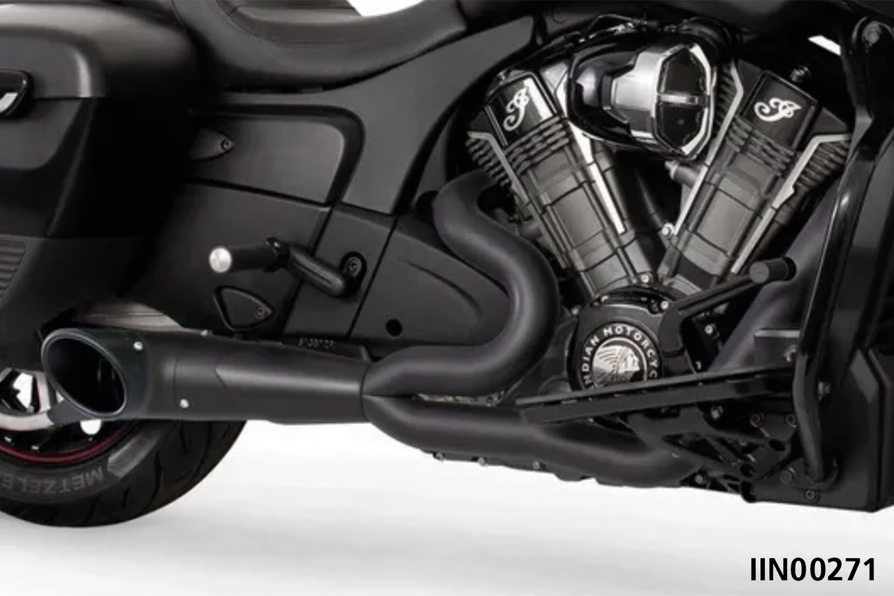 Freedom Performance Exhaust Shorty Turn Out Slash Cut 2-INTO-1 for Indian Powerplus & Thunderstroke