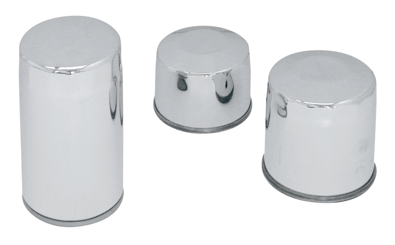 V-Twin Chrome Plated Oil Filter Kit for 4 Speed Big Twin and Evolution Softail