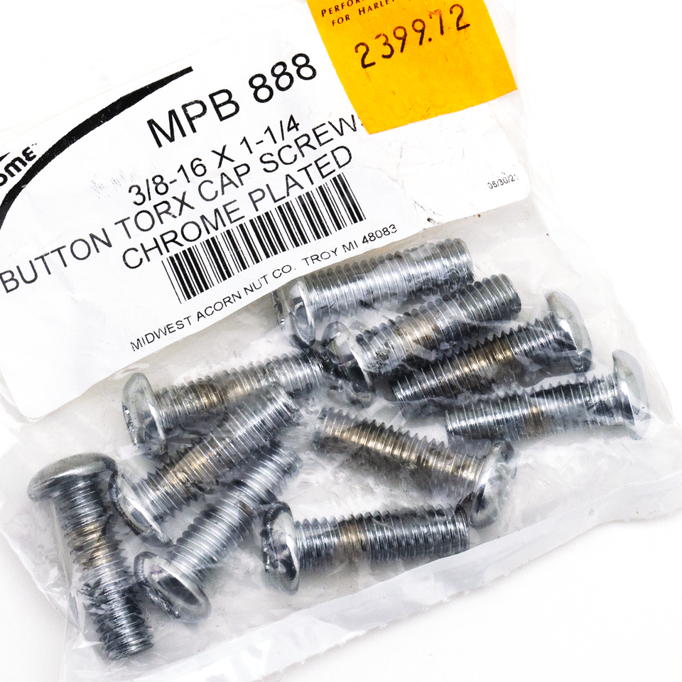 Midwest Acorn Nut Company Chrome Plated Button Head Torx Screw Assortment – Hardware