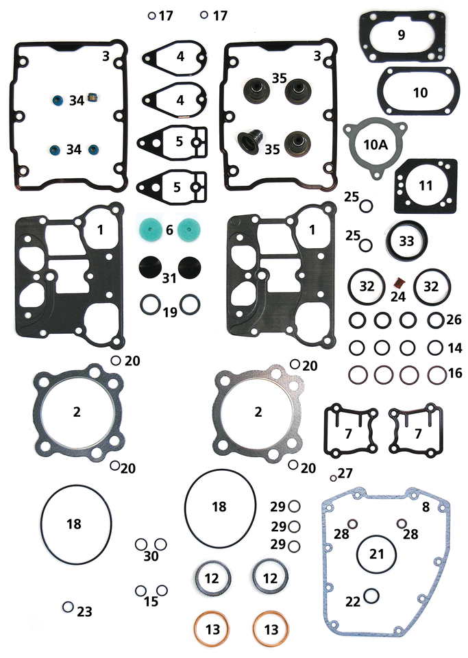 Athena Engine Gaskets, Seals and O-Rings for Twin Cam 1999-2017 – Gasket & Seals