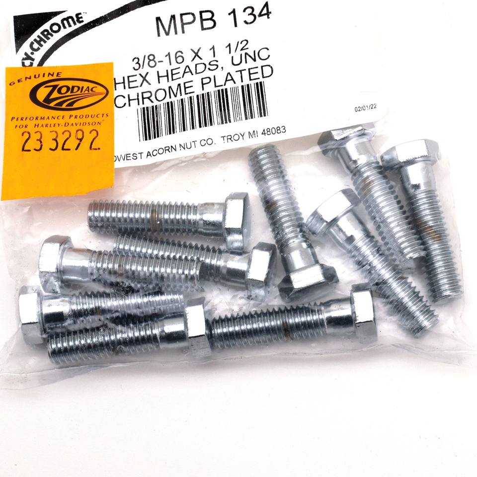 Midwest Acorn Nut Company Chrome Plated Hex Head Cap Screws Assortment – Hardware