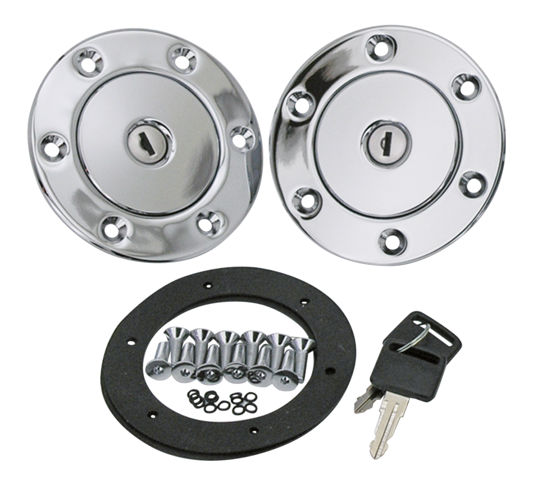 Zodiac Chrome Plated Aero-Style Aluminum Gas Caps – Gas- & Oil Tank
