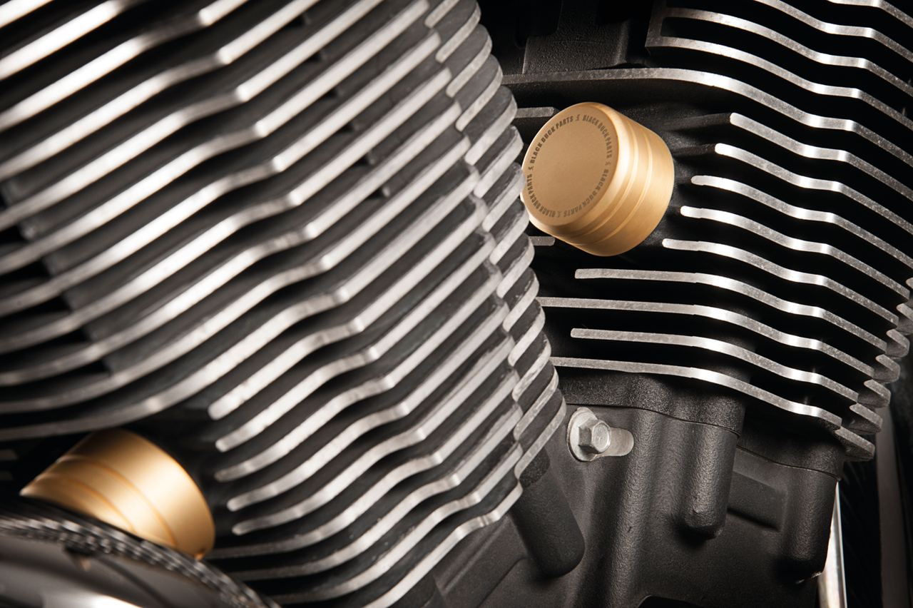 Black Duck Cam Adjuster Bolt Covers for Victory