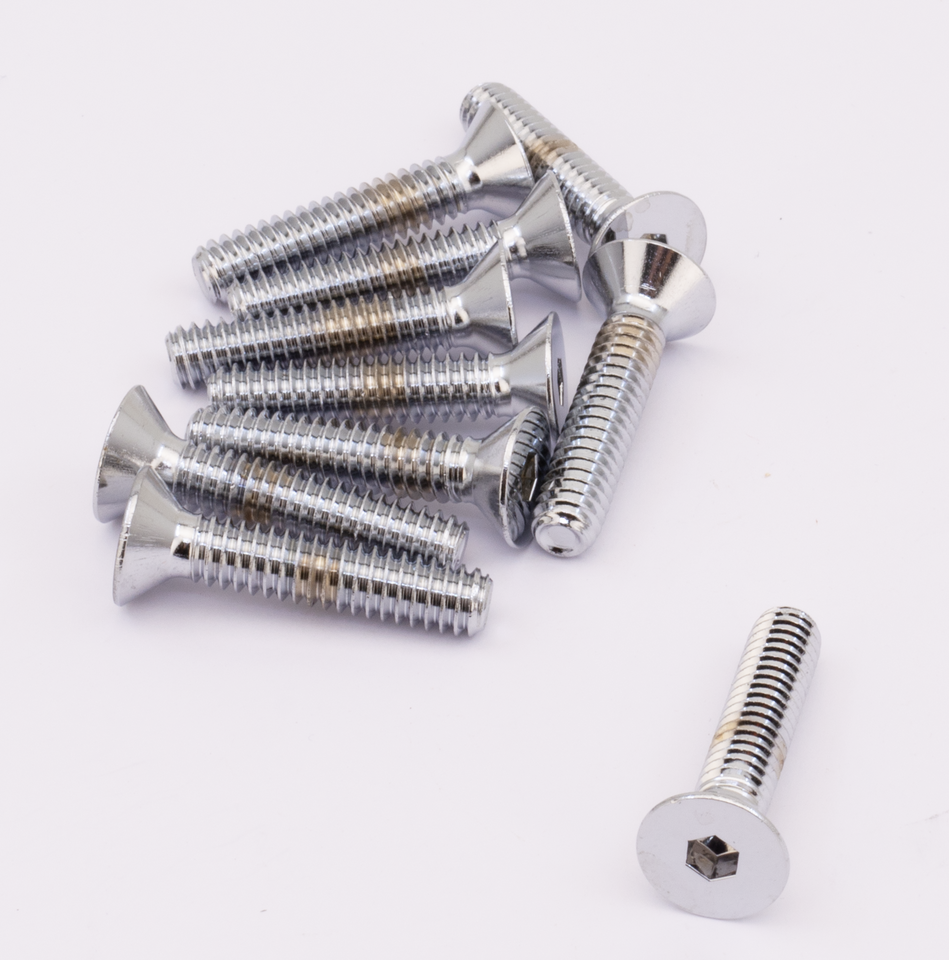 Midwest Acorn Nut Company Chrome Plated Counter Sunk Flat Head Socket Screws – Hardware