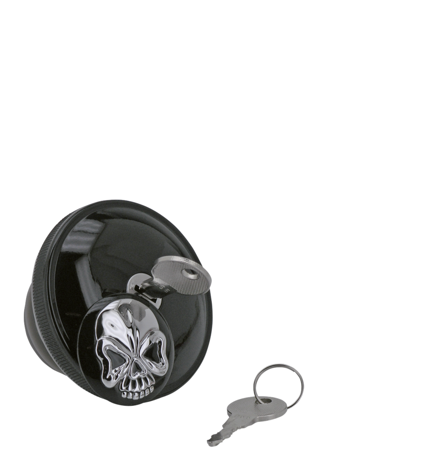 Zodiac Lockable Three-Dee Skulled Gas Caps – Gas- & Oil Tank