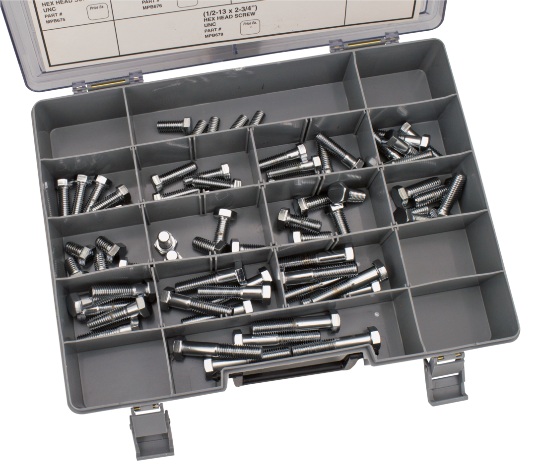 Midwest Acorn Nut Company Chrome Plated Unc Hex Head Cap Screws Assortment – Hardware