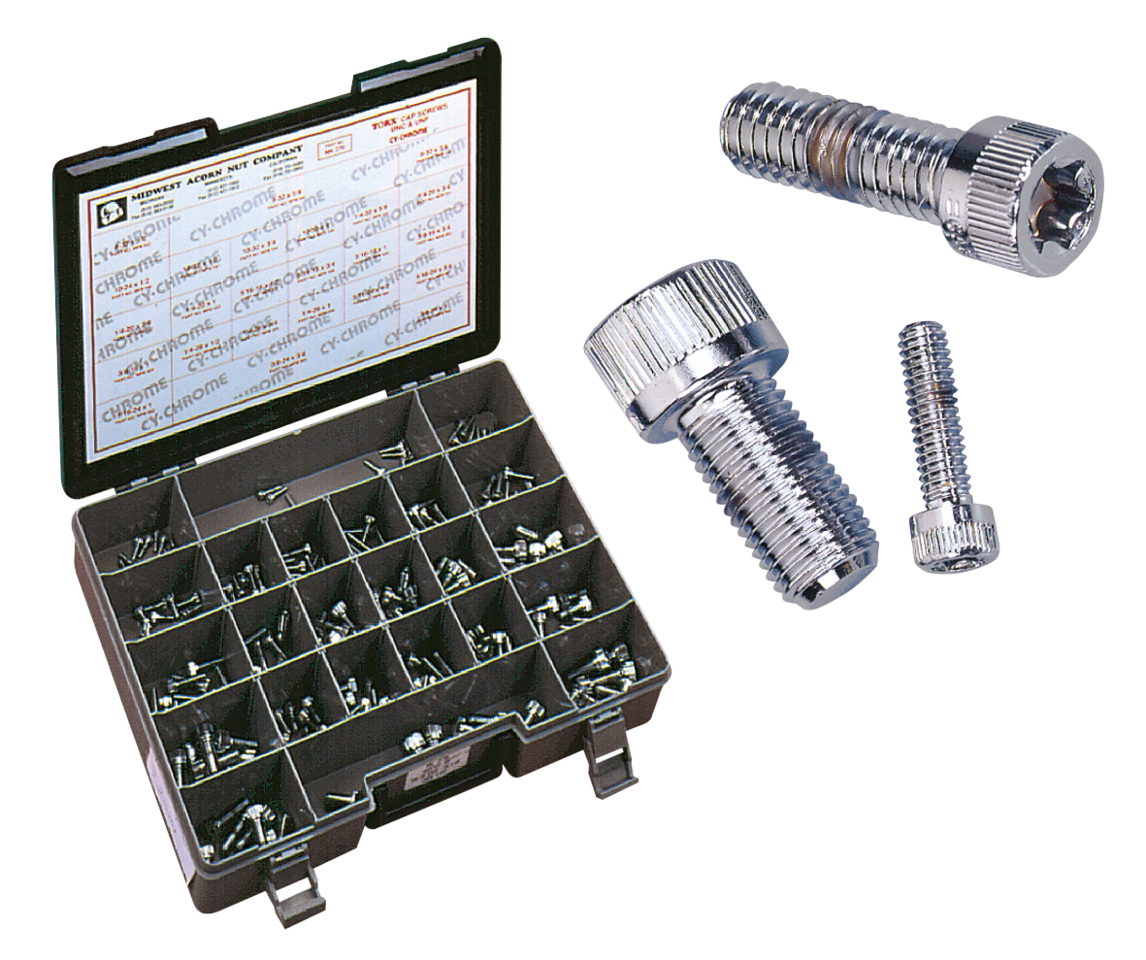 Midwest Acorn Nut Company Chrome Plated Socket Head Torx Screw Assortment – Hardware