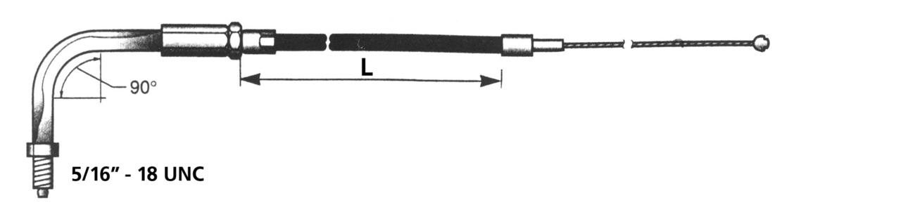 Zodiac T03 - Throttle & Idle Cable 1990-1995 Big Twin – Control Cables & Hydraulic Lines