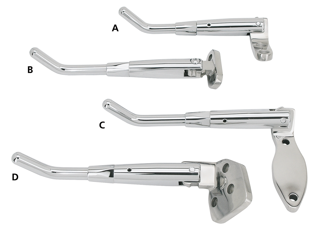 Zodiac Show Chromed Adjustable Kickstands – Frame & Rear Suspension