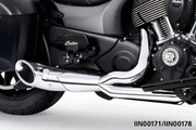 Freedom Performance Exhaust Shorty Turn Out Slash Cut 2-INTO-1 for Indian Powerplus & Thunderstroke