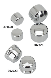 Zodiac Chrome & Black Front Axle Caps – Wheel & Tire