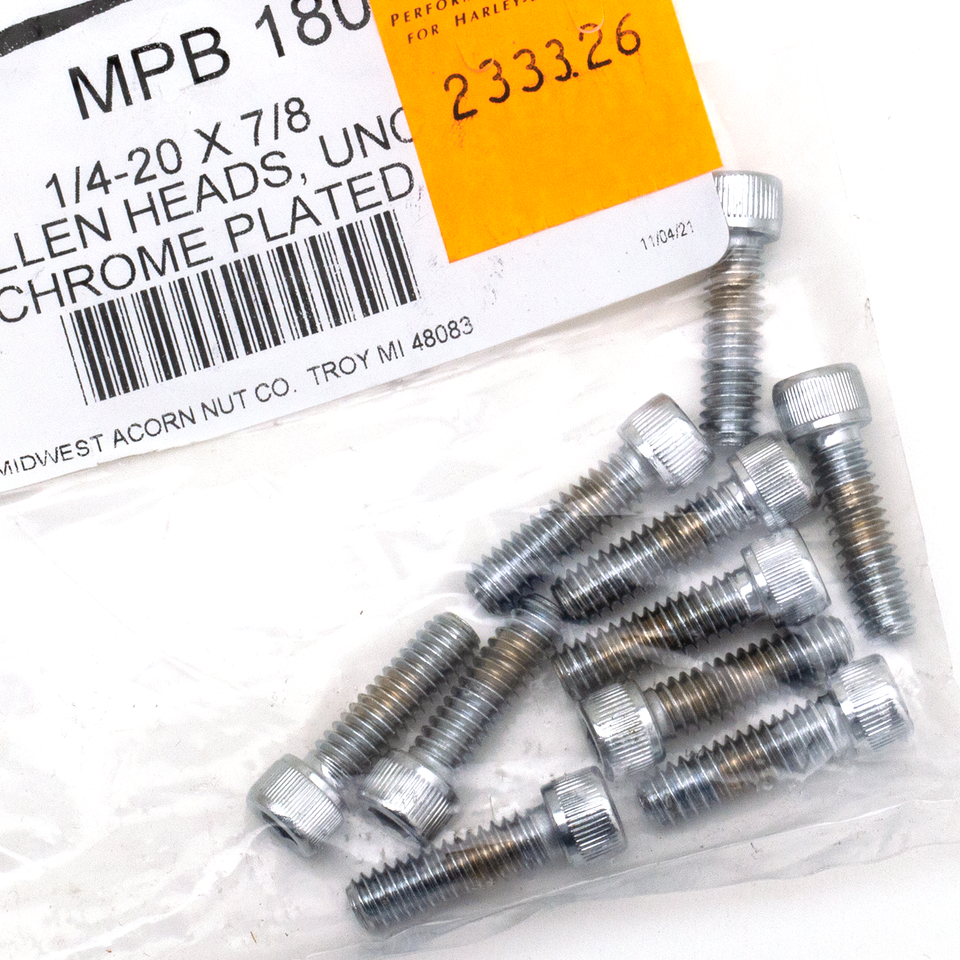 Midwest Acorn Nut Company Chrome Plated Allen Head Screws Assortment Knurled – Hardware
