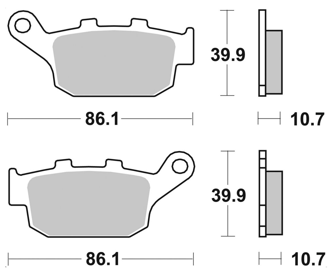 Sbs Rear Disc Brake Pads
