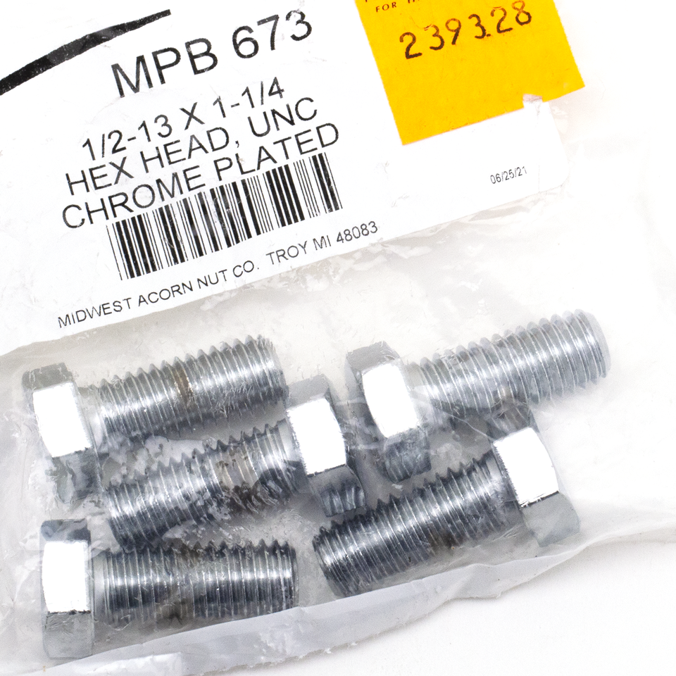 Midwest Acorn Nut Company Chrome Plated Unc Hex Head Cap Screws Assortment – Hardware