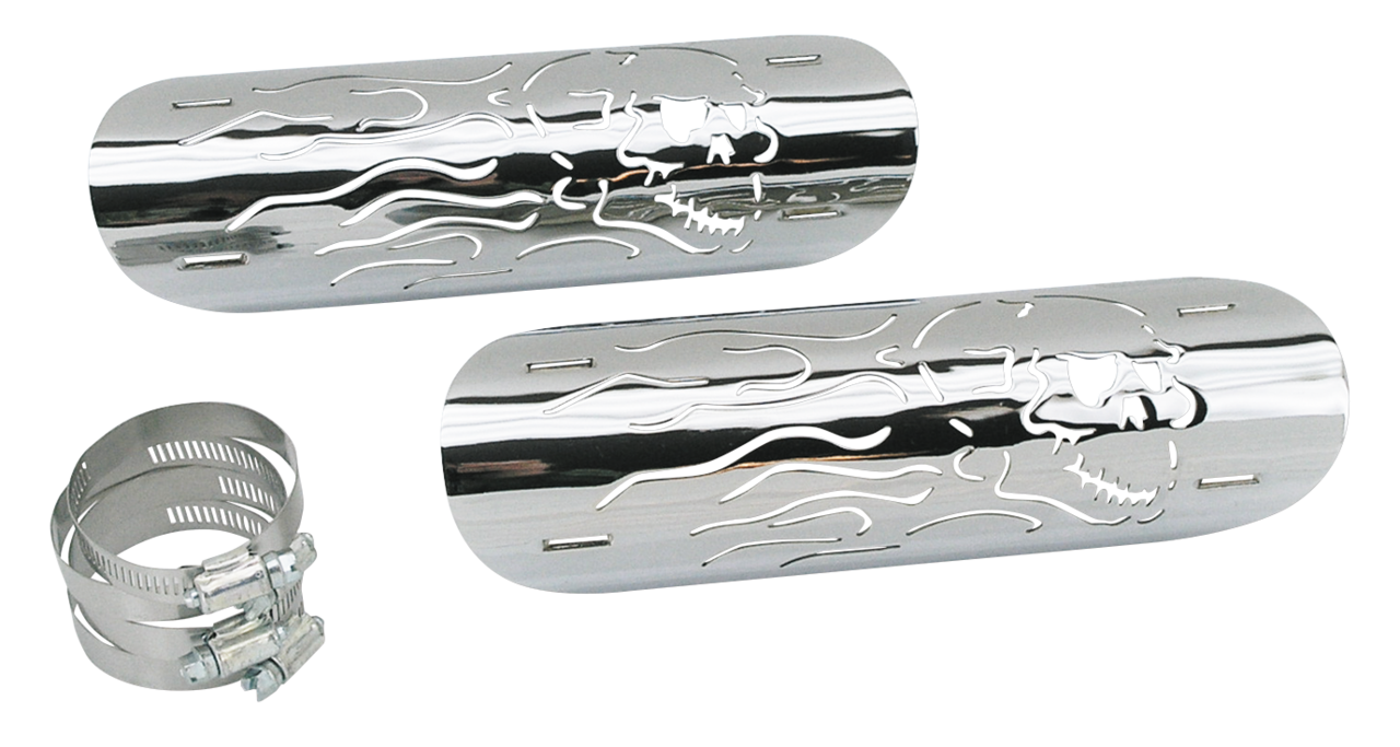 Zodiac Flaming Skull Heat Shield – Exhaust