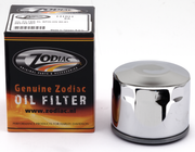 Zodiac Chrome Plated Oil Filter Kit for 4 Speed Big Twin and Evolution Softail