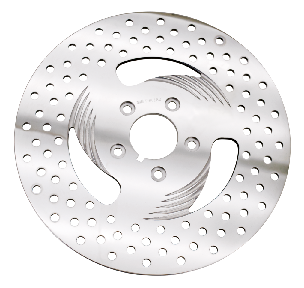 Zodiac Rev"o"lution "directional" Drilled Polished Disc Brake Rotors