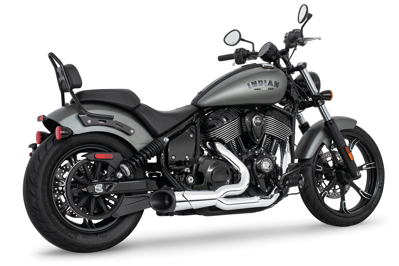 Freedom Performance Exhaust Combat Slash Cut 2-INTO-1 for Indian Powerplus & Thunderstroke