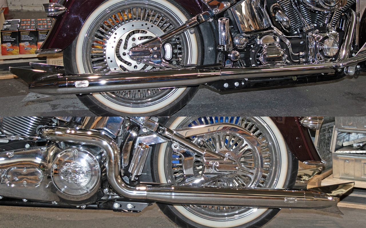 Mcj Adjustable True Dual Exhaust for Twin Cam Softail