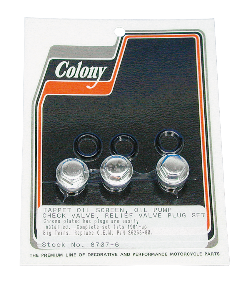 Colony Oil Pump and Tappet Screen Plug Set – Engine