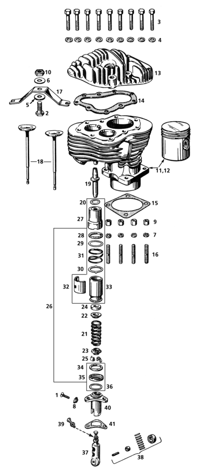 Samwel Supplies Cylinders & Valves for Flathead Big Twin Models – Engine