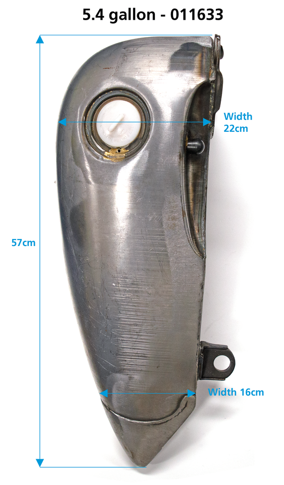 Zodiac 4" Stretched Steel Flat-Side Gas Tank for Softail – Gas- & Oil Tank