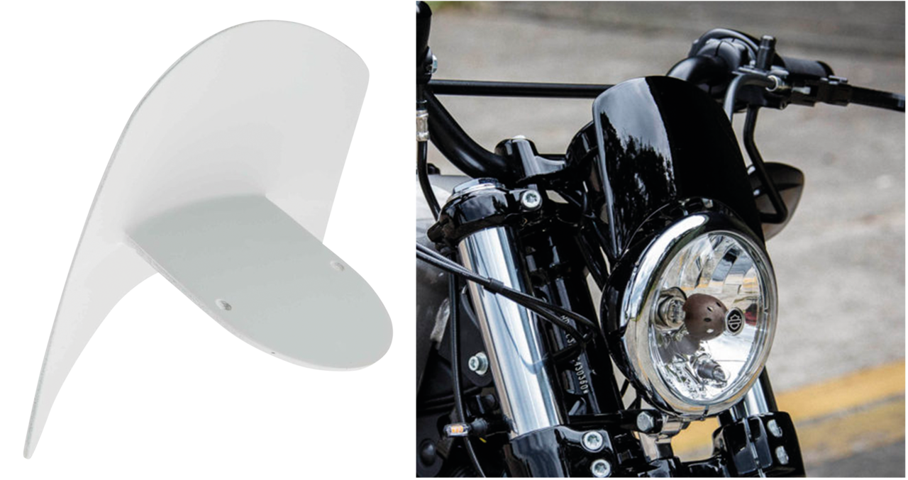 Rick's Fiberglass Mini Windshield for Sportster