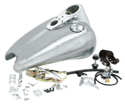 Zodiac 2" Stretched Rubber Mount Sportbob Tank with Dash for Sportster 1995-2003 – Gas- & Oil Tank