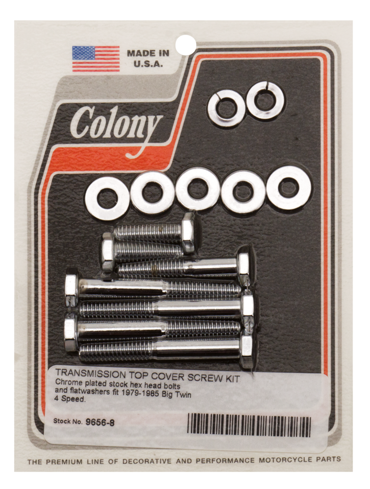Colony Transmission Top Cover Screw Kit for 4 Speed Big Twin