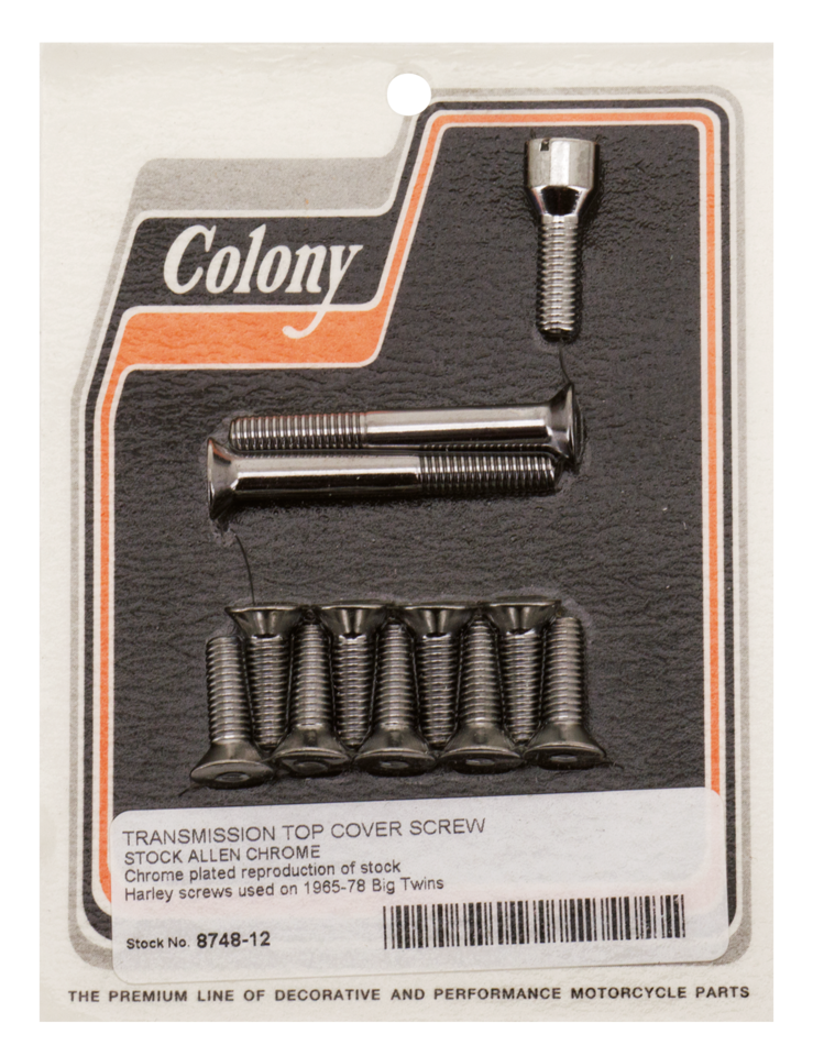 Colony Transmission Top Cover Screw Kit for 4 Speed Big Twin