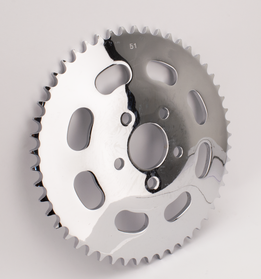 Zodiac Chrome Plated Rear Sprocket with Oval Cutouts – Final Drive