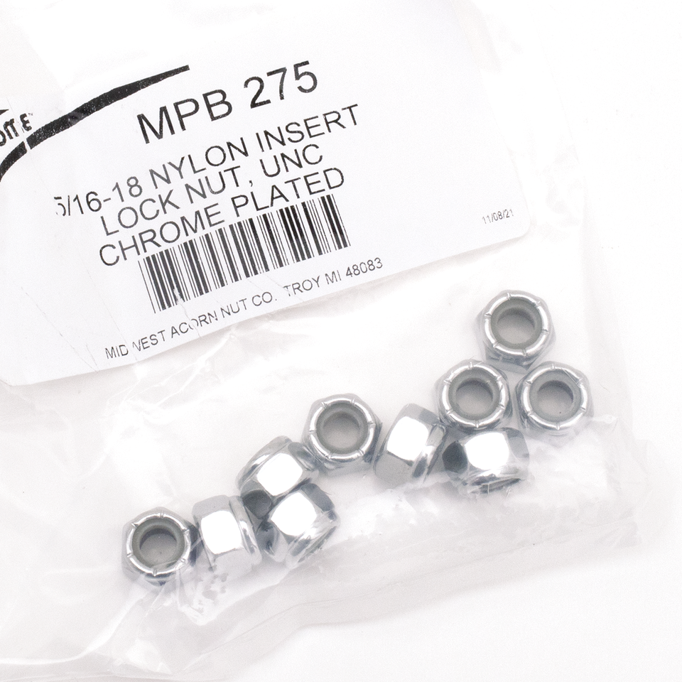 Midwest Acorn Nut Company Chrome Nyloc Nut Assortment – Hardware