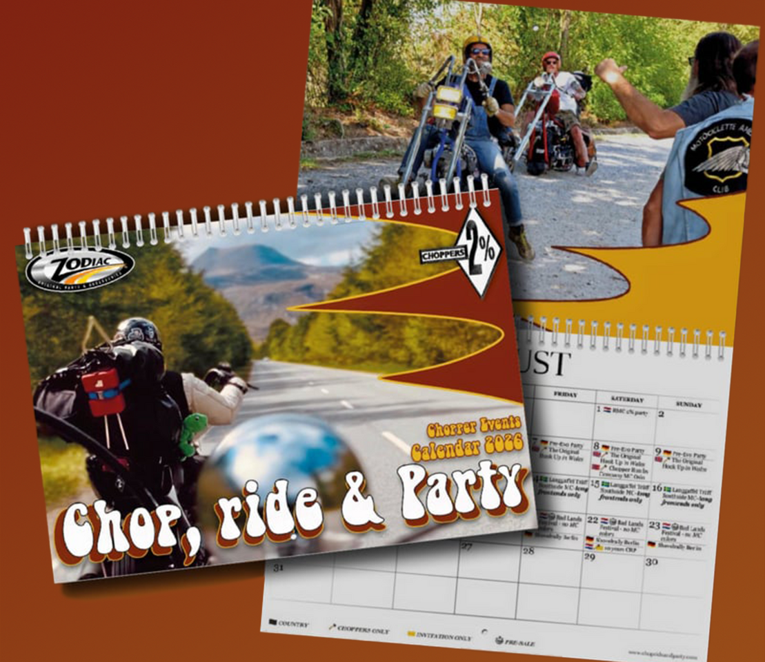 Chop, Ride & Party 2026 Calendar – Helmets