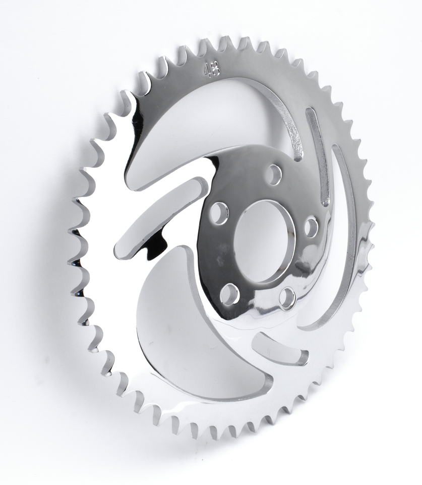 Zodiac "swirled" Rear Sprockets with Chrome Finish – Final Drive