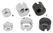 Zodiac Genuine Zodiac Chrome & Black Rear Axle Caps – Wheel & Tire