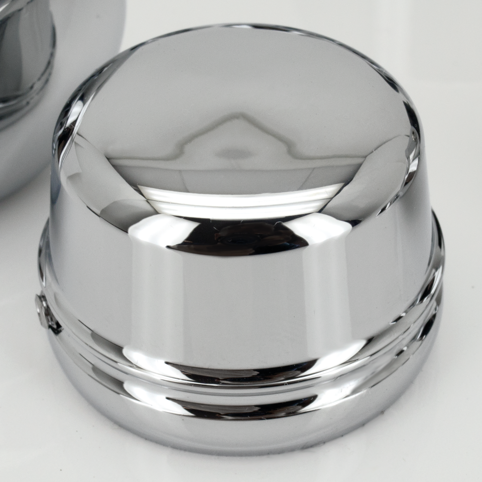 Zodiac Chrome & Black Front Axle Caps – Wheel & Tire