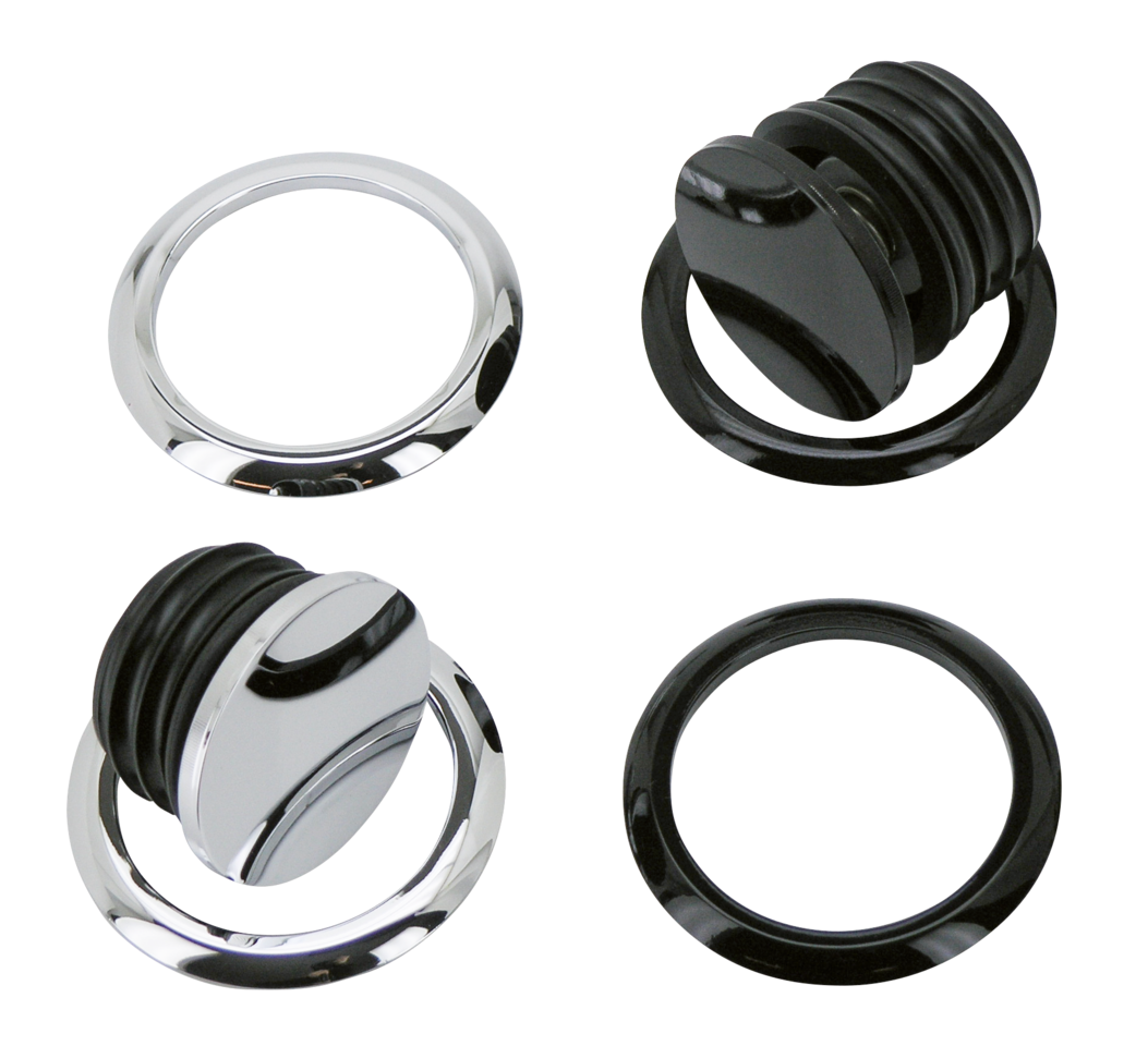 V-Twin Flush-Mount Fuel Caps – Gas- & Oil Tank